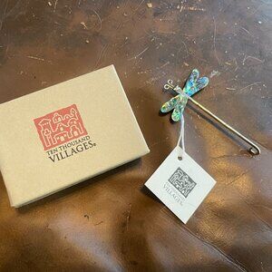 Sterling Silver Dragonfly Pin / Brooch w/ Abalone Wings